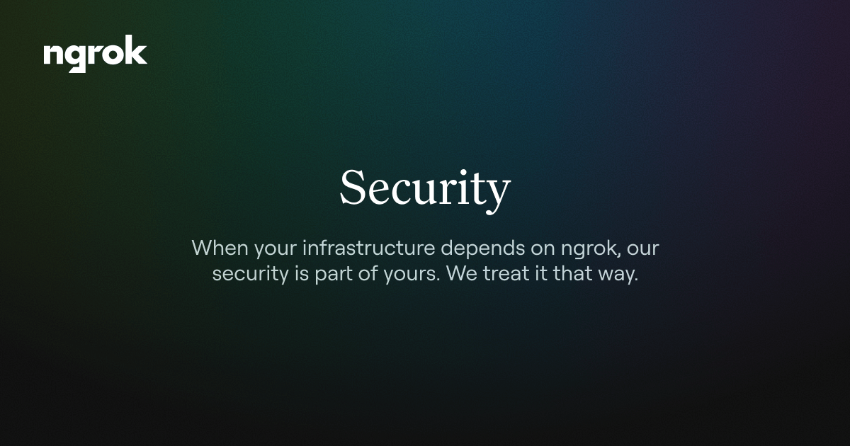 Security, privacy, and compliance | ngrok