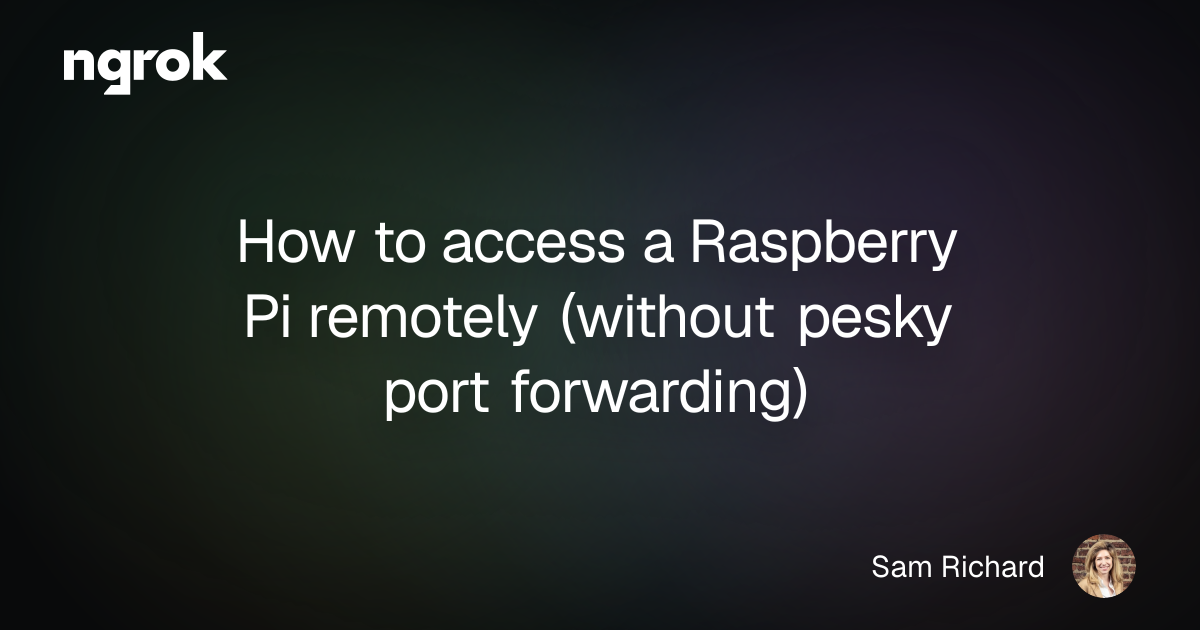 How to access a Raspberry Pi remotely (without pesky port forwarding) | ngrok blog