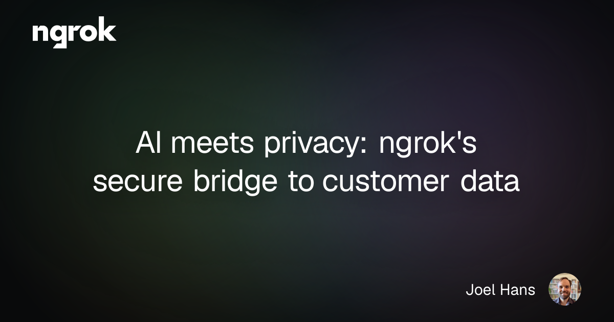 AI meets privacy: ngrok's secure bridge to customer data | ngrok blog