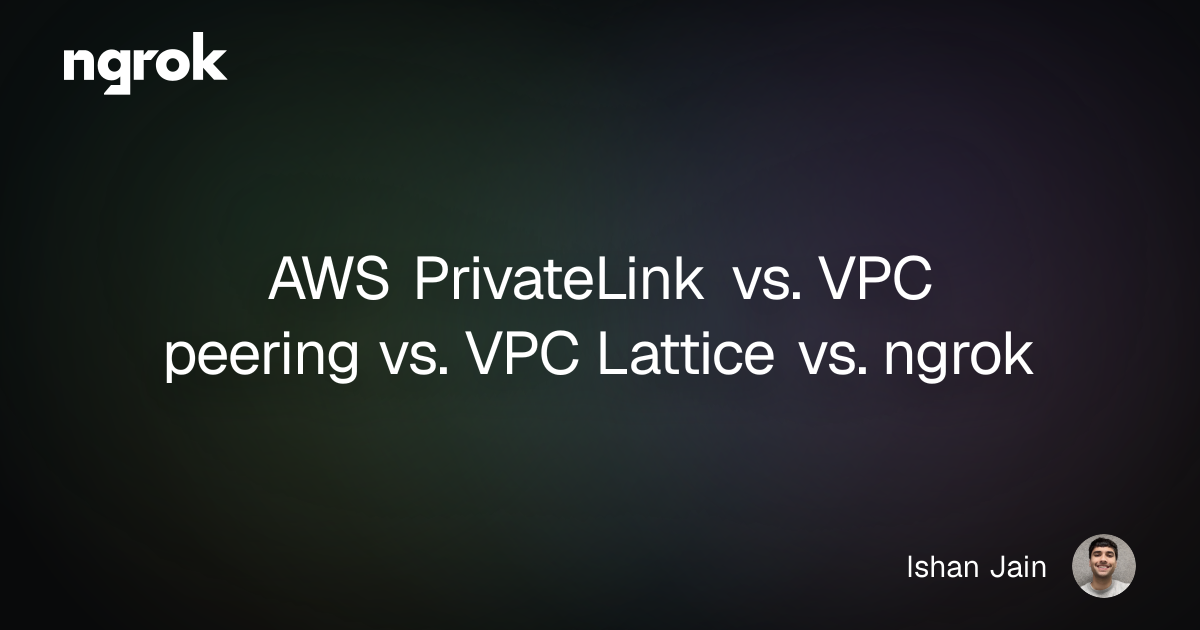 AWS PrivateLink vs. VPC peering vs. VPC Lattice vs. ngrok | ngrok blog