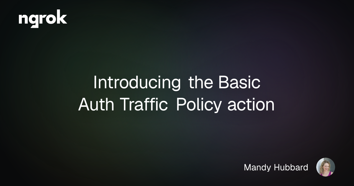 Introducing the Basic Auth Traffic Policy action | ngrok blog