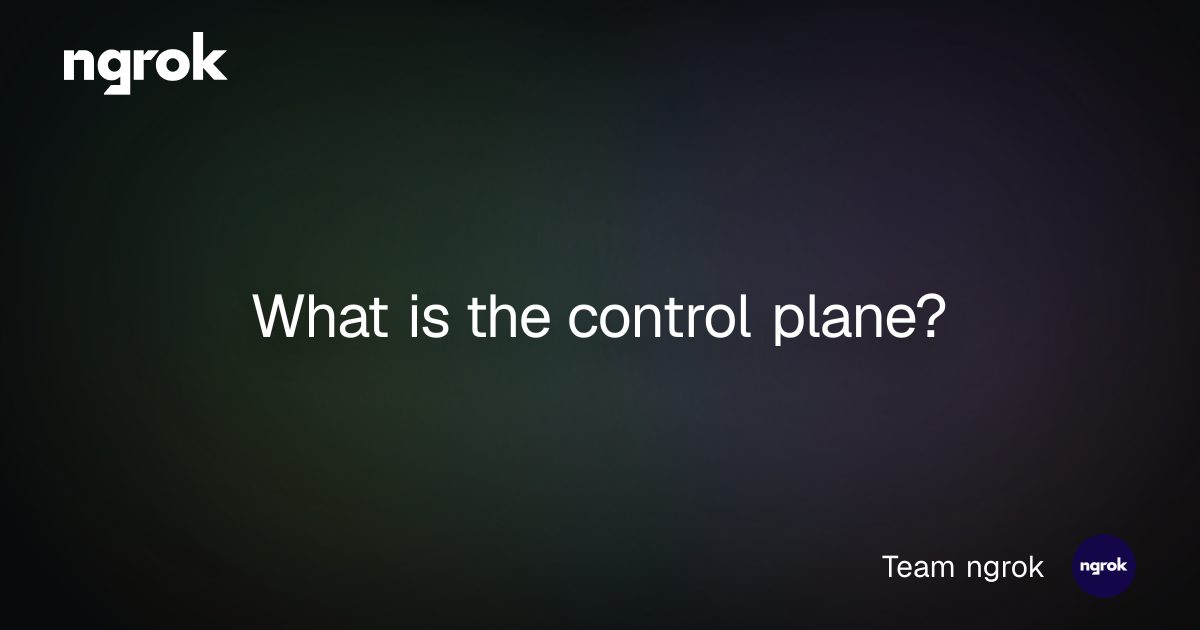 What is the control plane? | ngrok blog