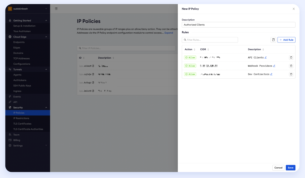 Restricting access to approved IPs