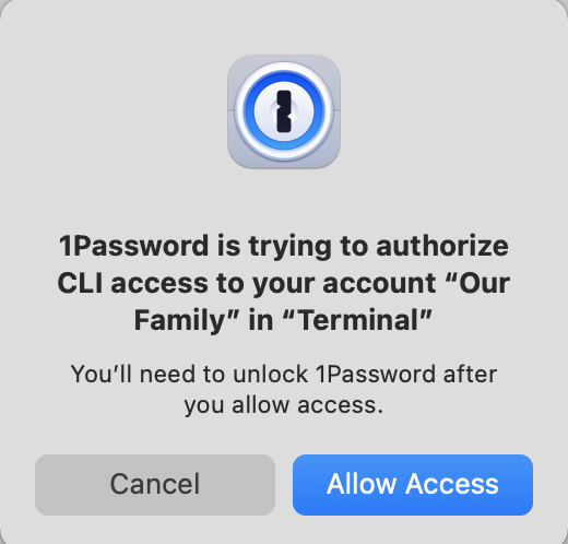Initialize the 1Password ngrok shell plugin