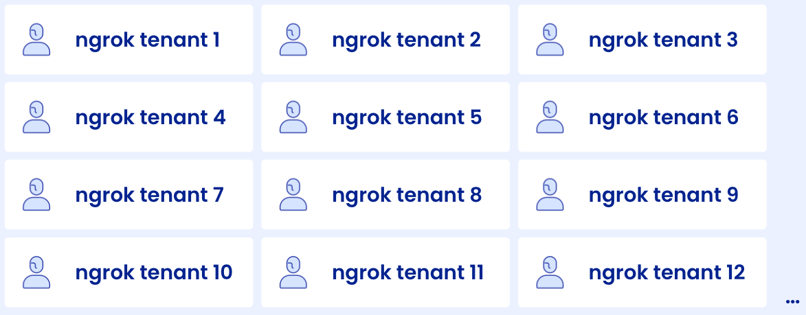 Each developer manages their ngrok tenant with different levels of security