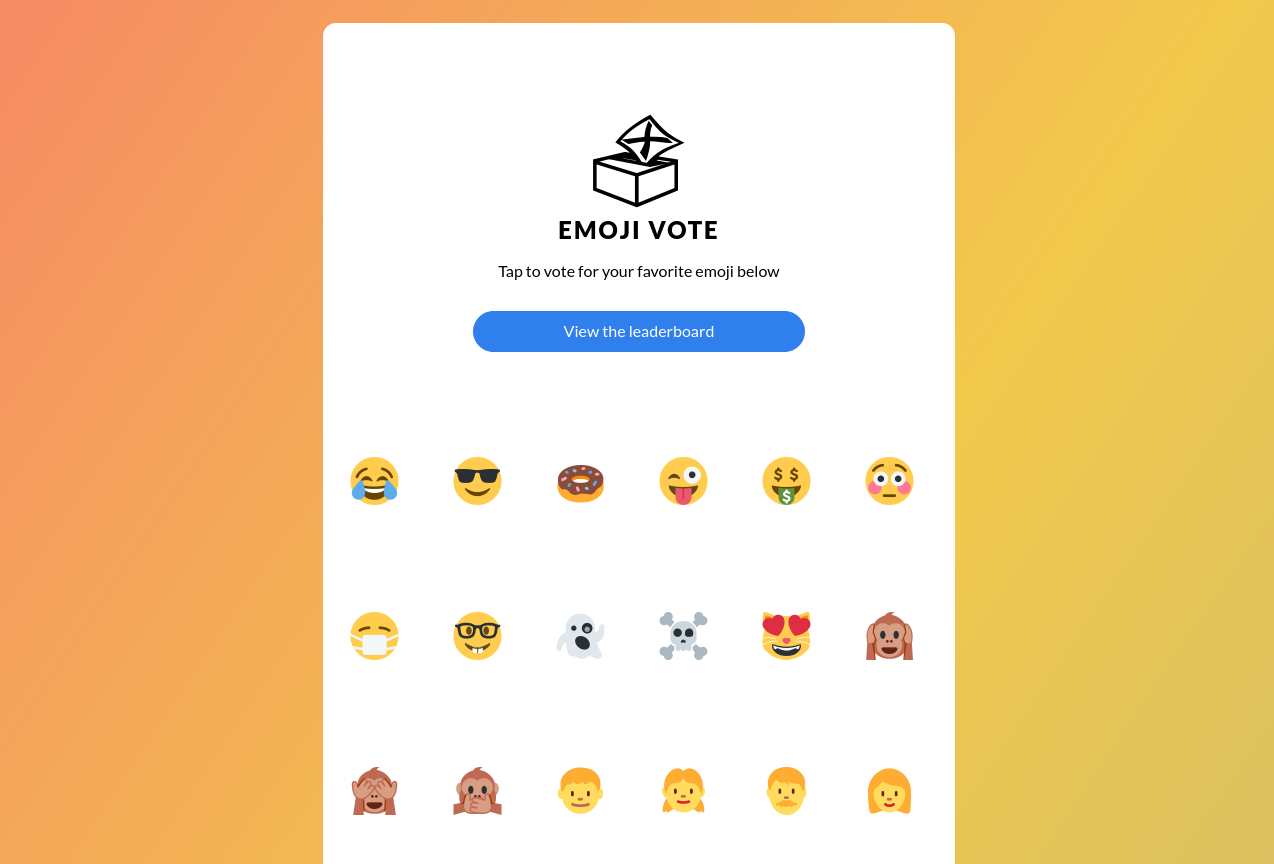 Viewing the Emojivoto application