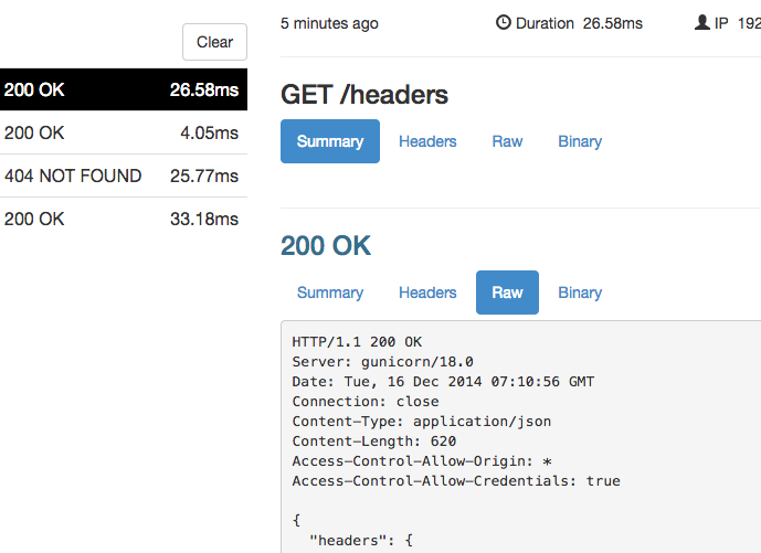 Ngrok web inspection interface