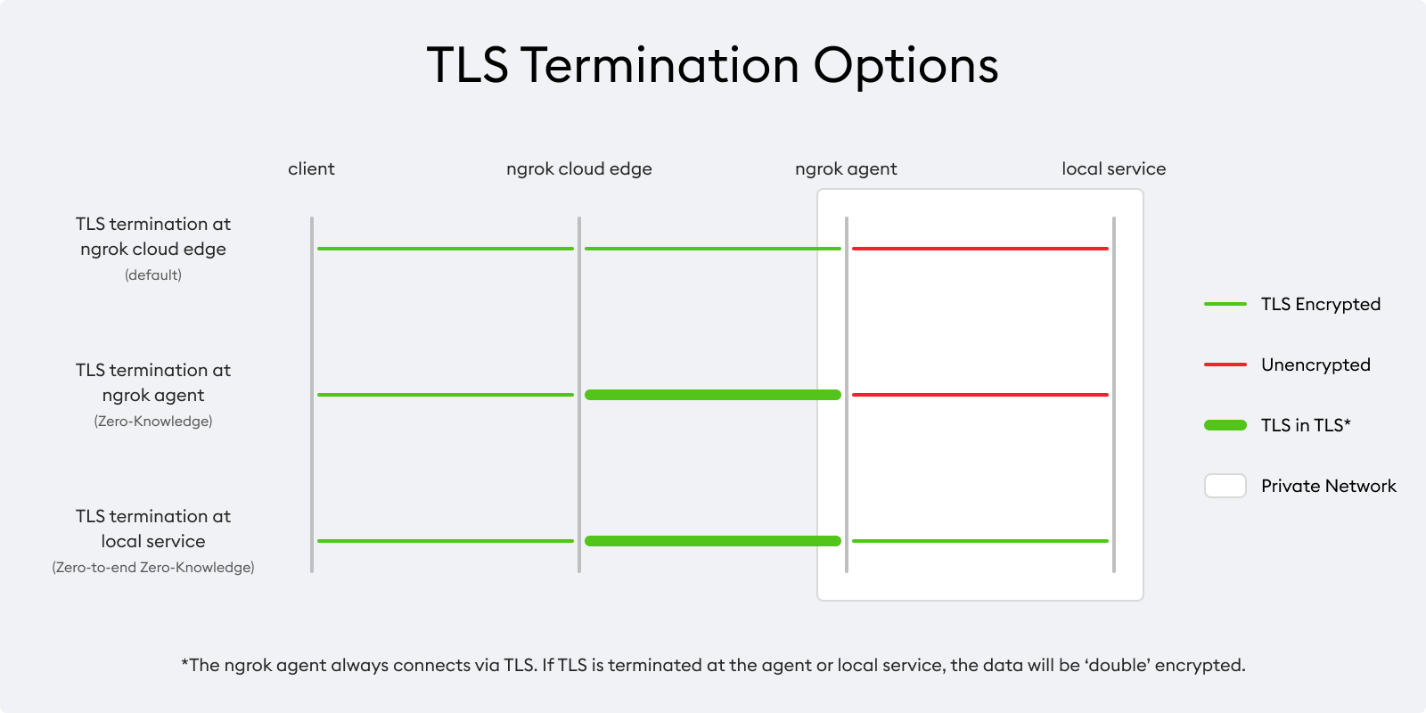 ngrok TLS termination options