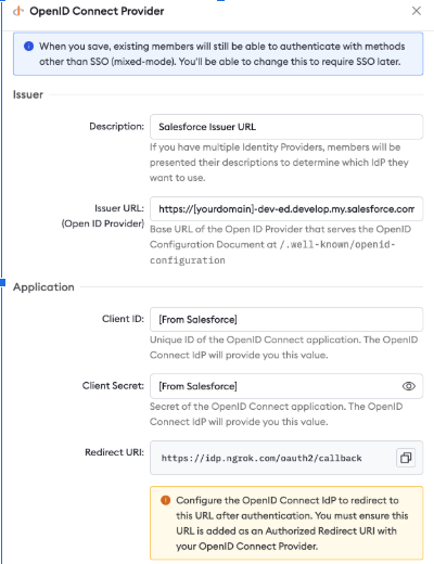 ngrok Identity Provider Configuration