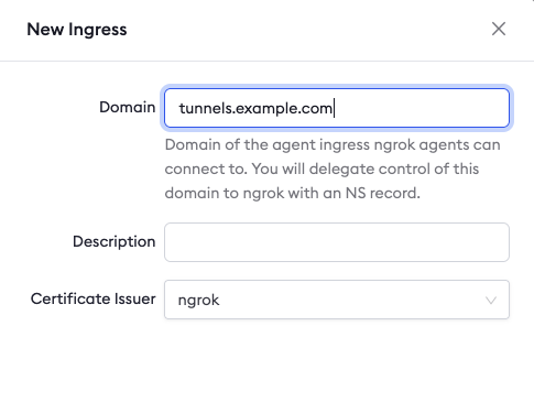 Define a custom ingress by picking an address